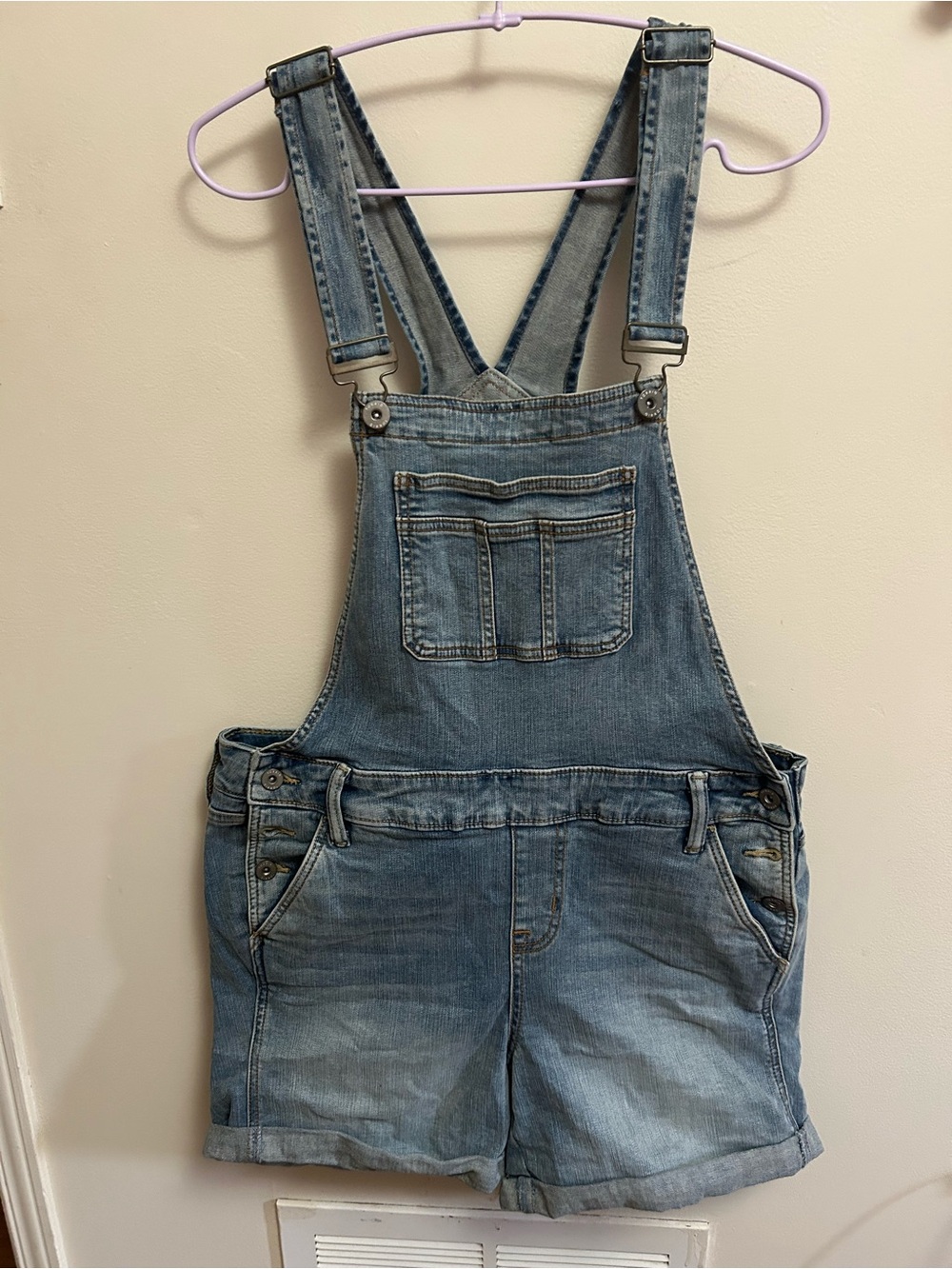 torrid Light Blue Denim Short Overalls